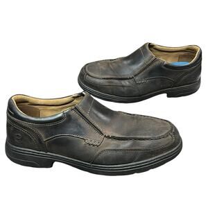 Timberland Pro Work Shoe Mens 12W Brown Leather ESD Branston Slip On Alloy Toe